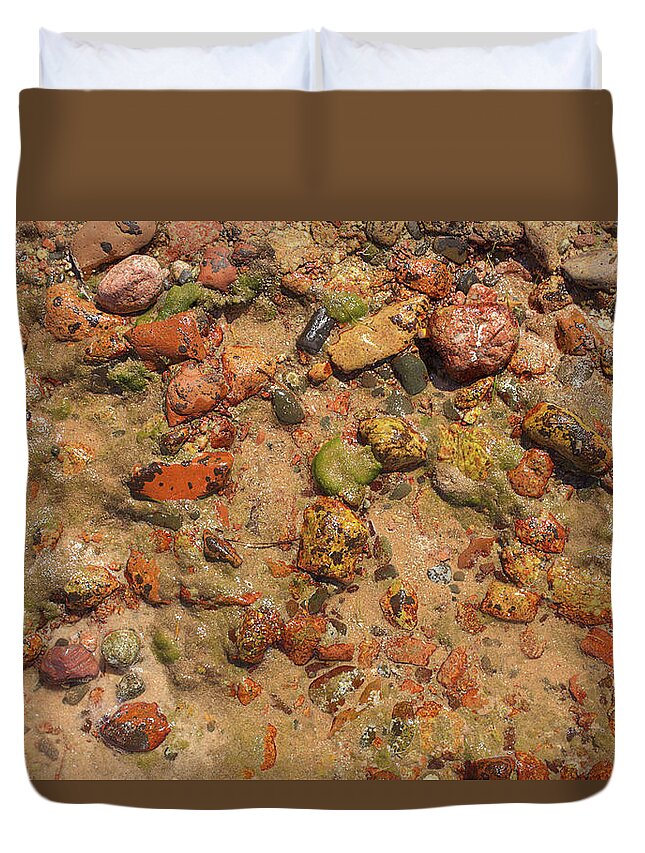 Photography Duvet Cover featuring the photograph Rocky Beach 5 by Nicola Nobile