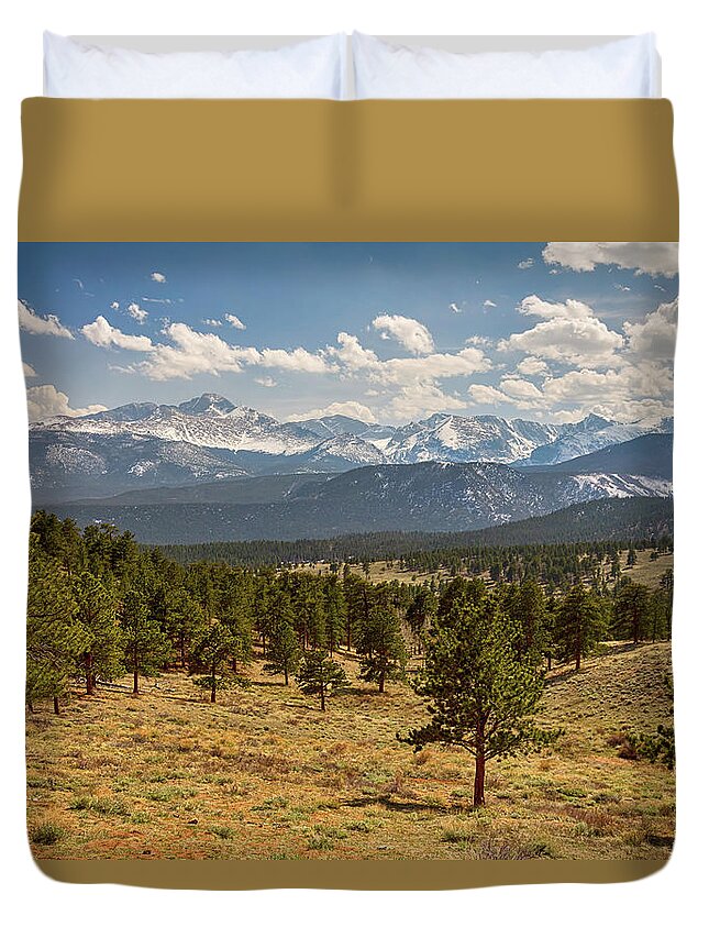 Rocky Mountains Duvet Cover featuring the photograph Rocky Mountain Afternoon High by James BO Insogna