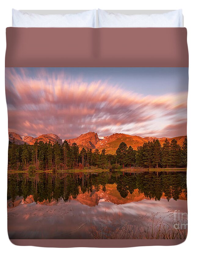 Rocky Mountain National Park Duvet Cover featuring the photograph Rocky Mountain National Park Sunrise by Ronda Kimbrow