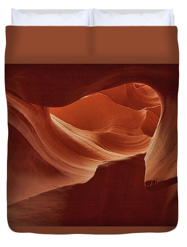 Antelope Canyon Duvet Cover featuring the photograph Rocky Swirls by Theo O'Connor