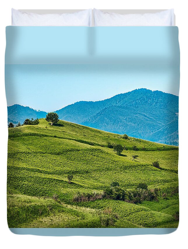 Romania Duvet Cover featuring the photograph Rolling Hills - Romania by Stuart Litoff