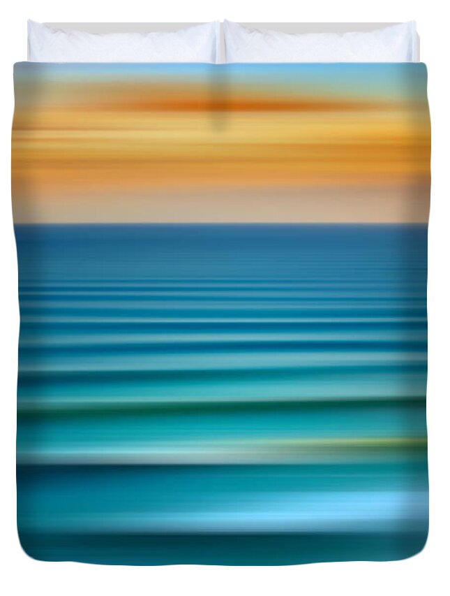 Beach Duvet Cover featuring the digital art Rolling In by Az Jackson