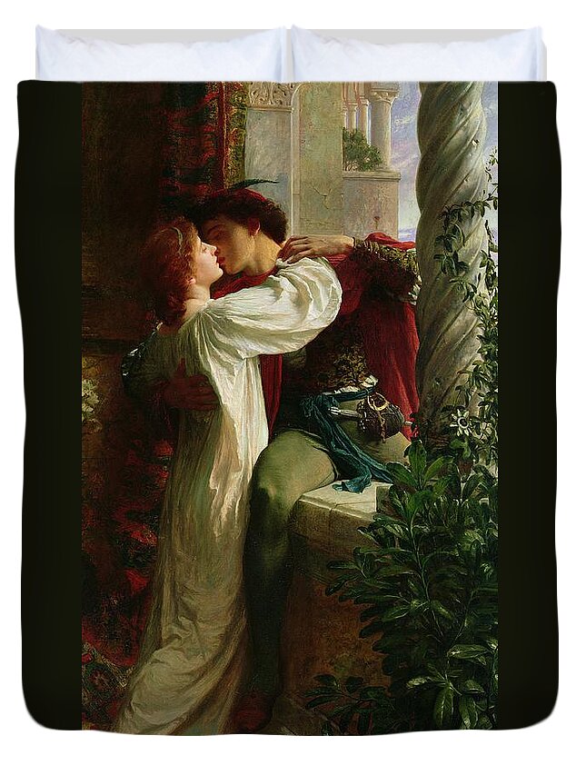 Romeo And Juliet Duvet Cover featuring the painting Romeo and Juliet by Sir Frank Dicksee