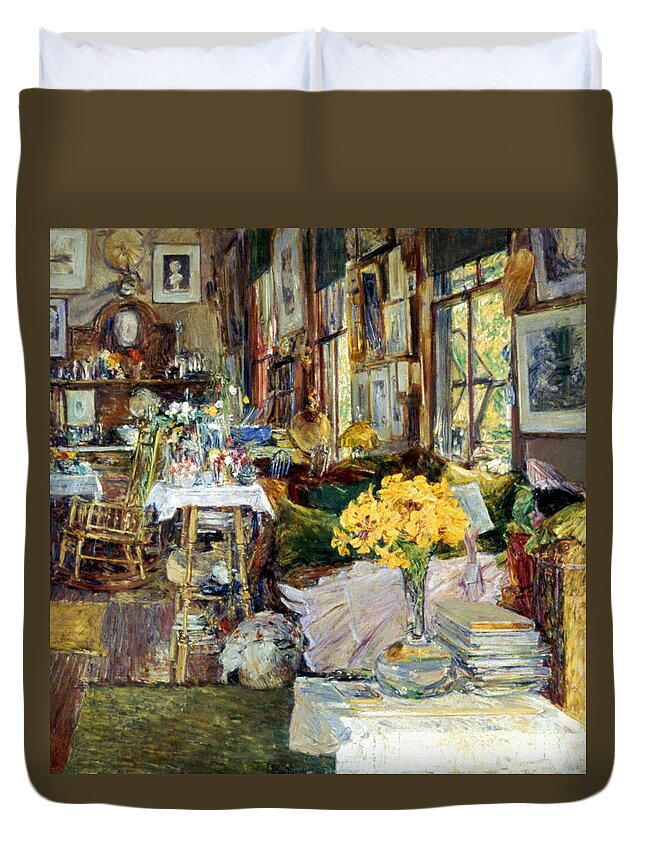 19th Century Duvet Cover featuring the photograph Room Of Flowers, 1894 by Granger