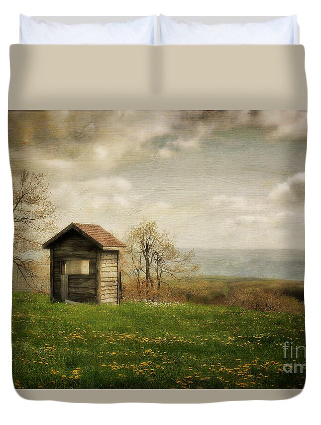 Room With A View Duvet Cover featuring the photograph Room With A View by Lois Bryan