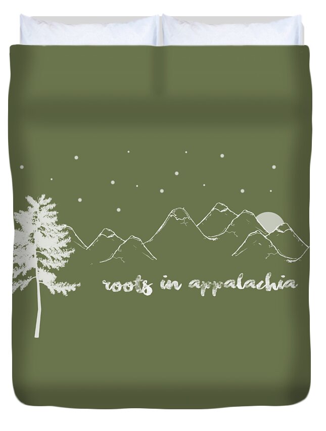 Roots In Appalachia Duvet Cover featuring the digital art Roots in Appalachia by Heather Applegate