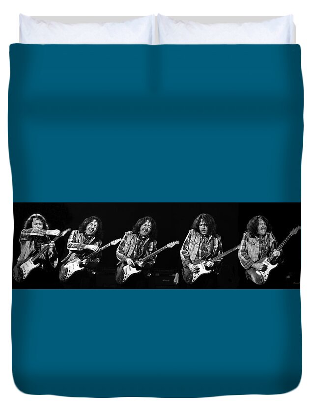 Rory Gallagher Duvet Cover featuring the photograph Rory Gallagher 5 by Dragan Kudjerski