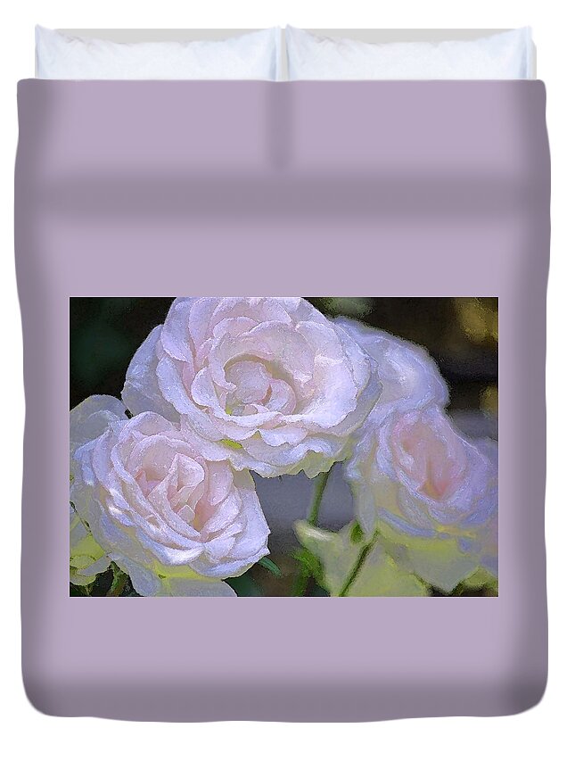 Floral Duvet Cover featuring the photograph Rose 120 by Pamela Cooper