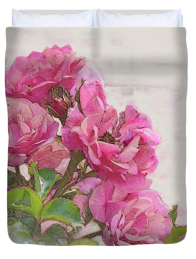 300 Mm F/4 Is Usm Duvet Cover featuring the digital art Rose 2 by Mark Mille