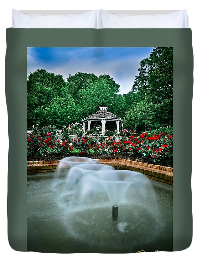 Garden Duvet Cover featuring the photograph Rose Garden by Rikk Flohr