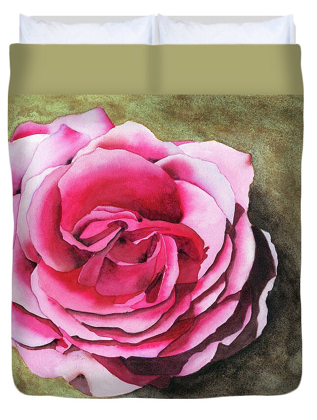 Rose Duvet Cover featuring the painting Rose by Ken Powers
