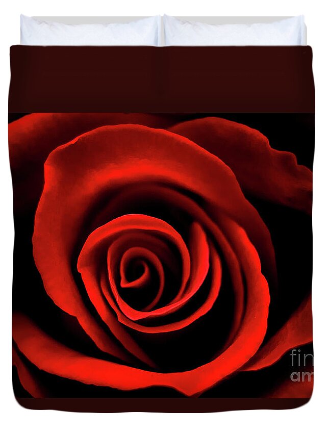 Flower Duvet Cover featuring the photograph Rose by Mariusz Talarek