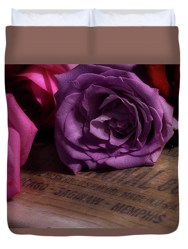 Roses Duvet Cover featuring the photograph Rose Series 2 by Mike Eingle