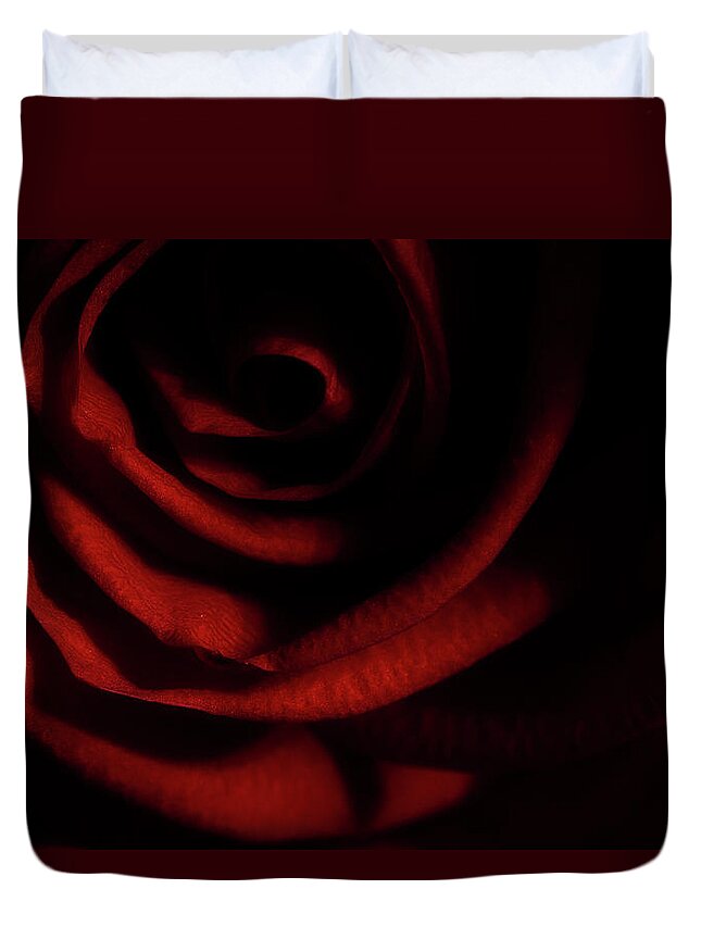 Rose Duvet Cover featuring the photograph Rose Series 3 Red by Mike Eingle