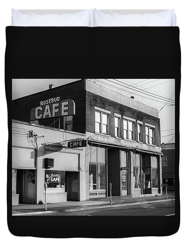 Frank Dimarco Duvet Cover featuring the photograph Rosebud Cafe, Roseburg, Oregon by Frank DiMarco