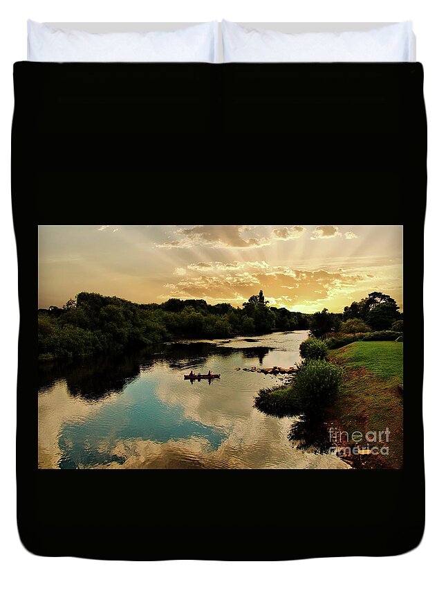 Places Duvet Cover featuring the photograph Ross On Wye by Richard Denyer