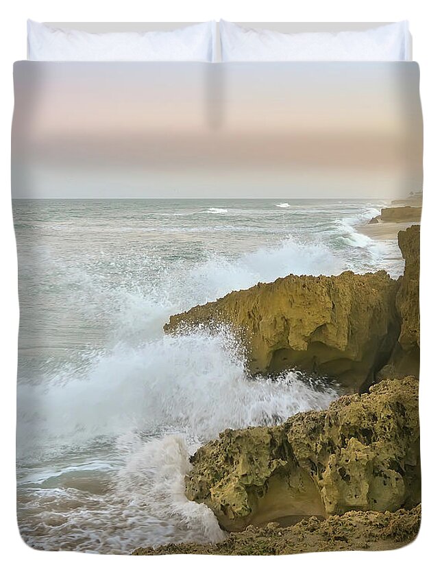 Seascape Duvet Cover featuring the photograph Ross Witham Beach Hutchinson Island Martin County Florida by Olga Hamilton