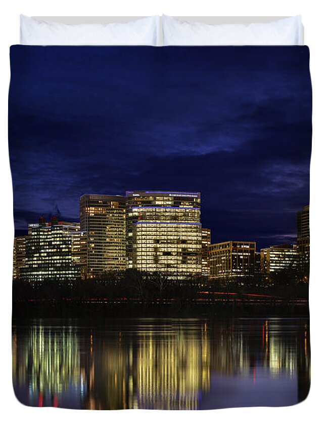 Skyline Duvet Cover featuring the photograph Rosslyn Skyline by Metro DC Photography