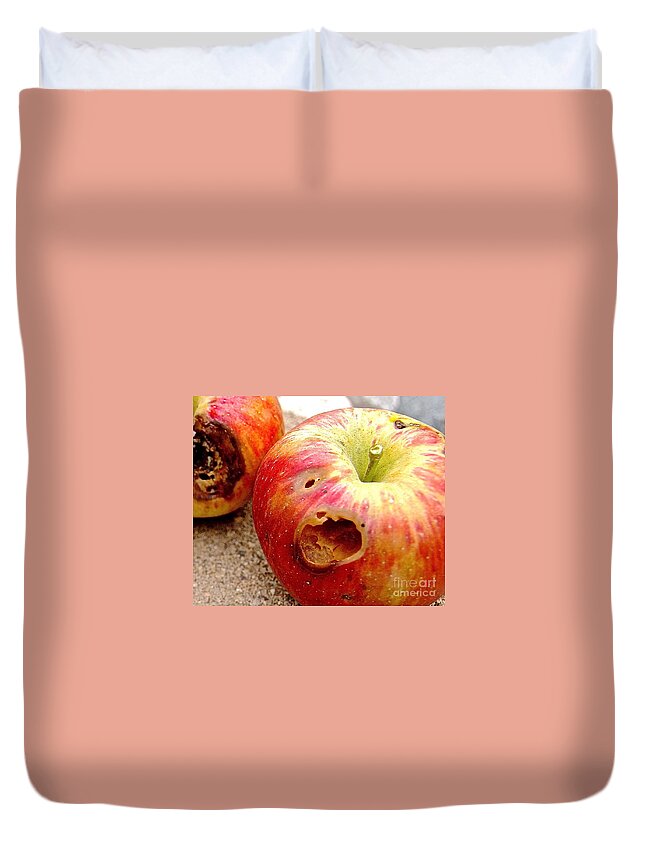 Apple Duvet Cover featuring the photograph Rotten Apples by Elisabeth Derichs