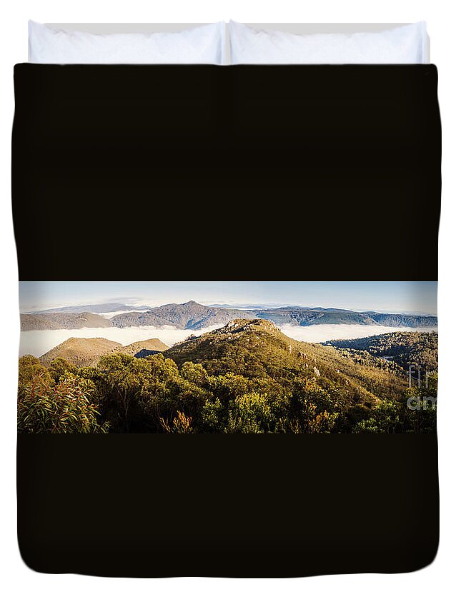 Tasmania Duvet Cover featuring the photograph Round Mountain Lookout by Jorgo Photography