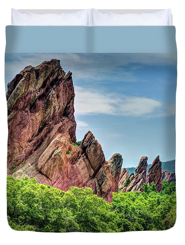 Colorado Duvet Cover featuring the photograph Roxborough Park by David Thompsen
