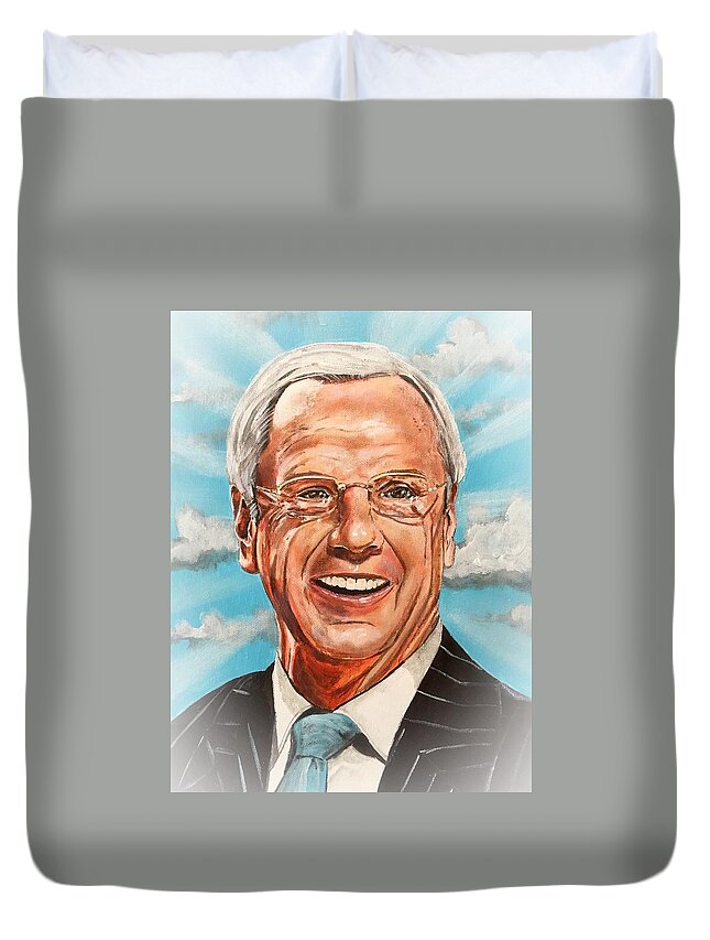 Roy Williams Duvet Cover featuring the painting Roy Williams by Joel Tesch