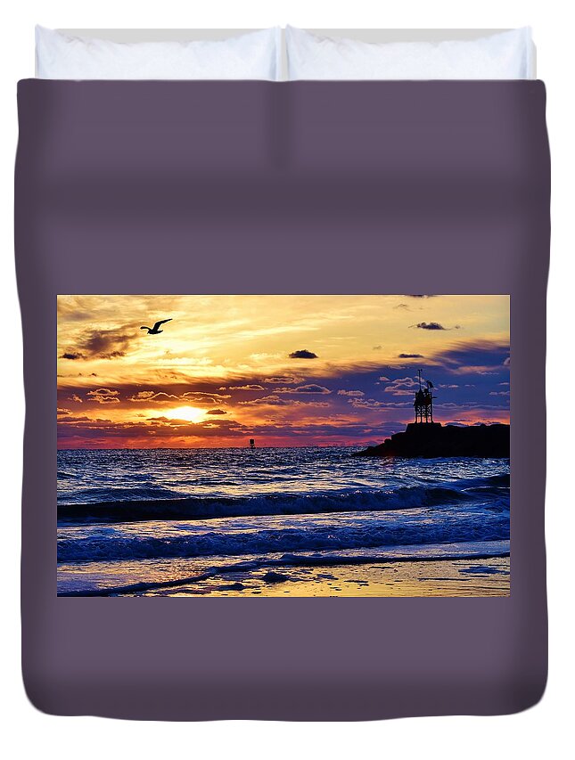 Sunrise Duvet Cover featuring the photograph Rudee's Beauty by Nicole Lloyd