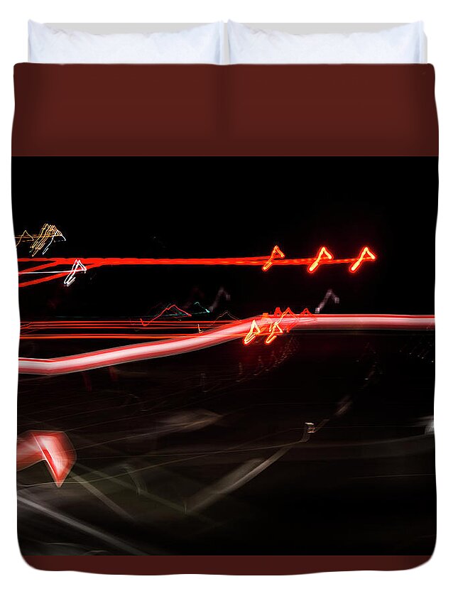 Abstract Duvet Cover featuring the photograph Running Man by Greg and Chrystal Mimbs