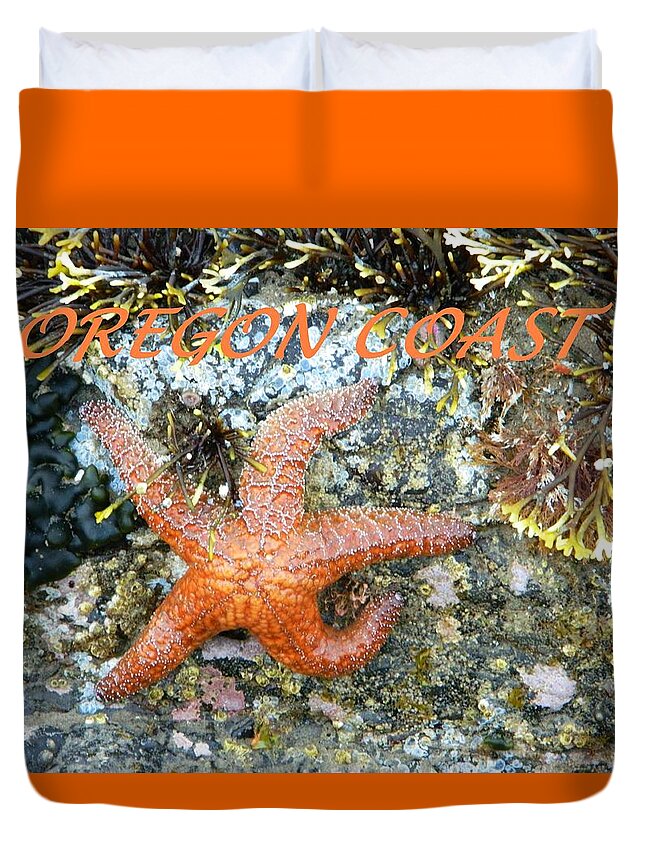 Starfish Duvet Cover featuring the photograph Running Starfish by Gallery Of Hope 