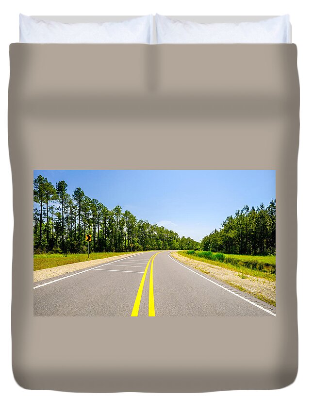 Alabama Duvet Cover featuring the photograph Rural Highway by Raul Rodriguez