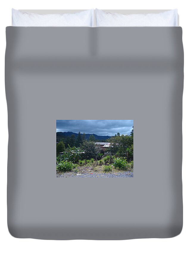 Digital Art Duvet Cover featuring the photograph Rural Scenery 1 by Carlos Paredes Grogan