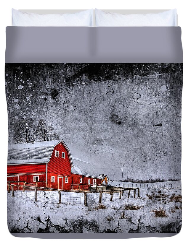 Barn Duvet Cover featuring the photograph Rural Textures by Evelina Kremsdorf