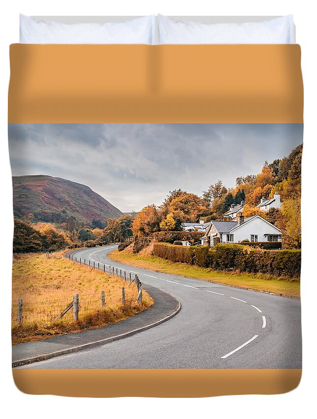 Autumn Duvet Cover featuring the photograph Rural Wales in Autumn by Nick Bywater