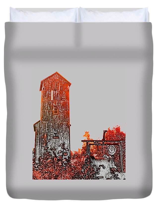 Mine Shaft Duvet Cover featuring the photograph Rust by Ian MacDonald