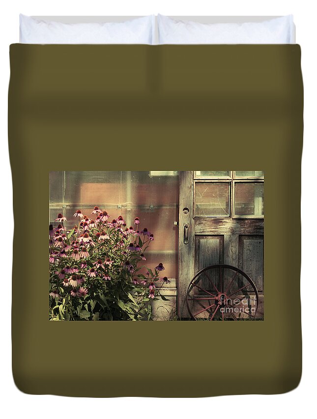 Country Prints Duvet Cover featuring the photograph Rustic corner by Aimelle Ml