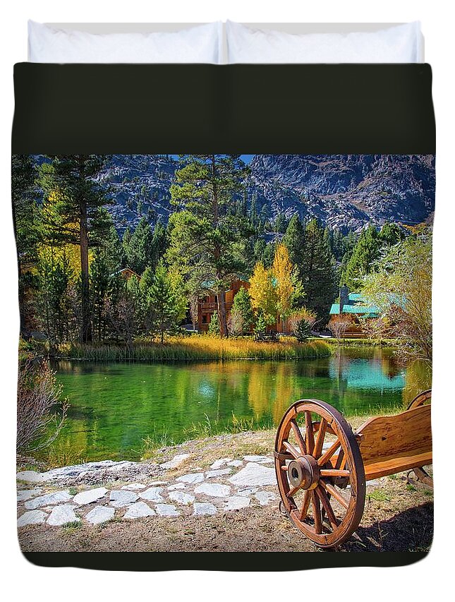 Rustic Duvet Cover featuring the photograph Rustic Relaxation by Lynn Bauer