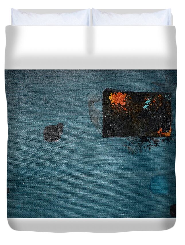 Lyrical Abstract Series Duvet Cover featuring the painting SAGA 4b by Eduard Meinema