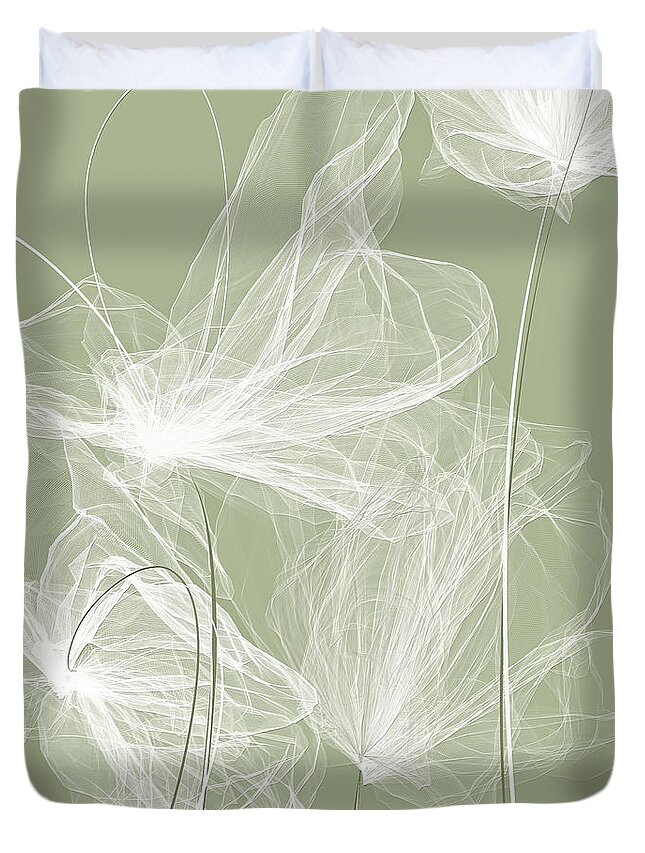 Sage Green Artwork Duvet Cover For Sale By Lourry Legarde