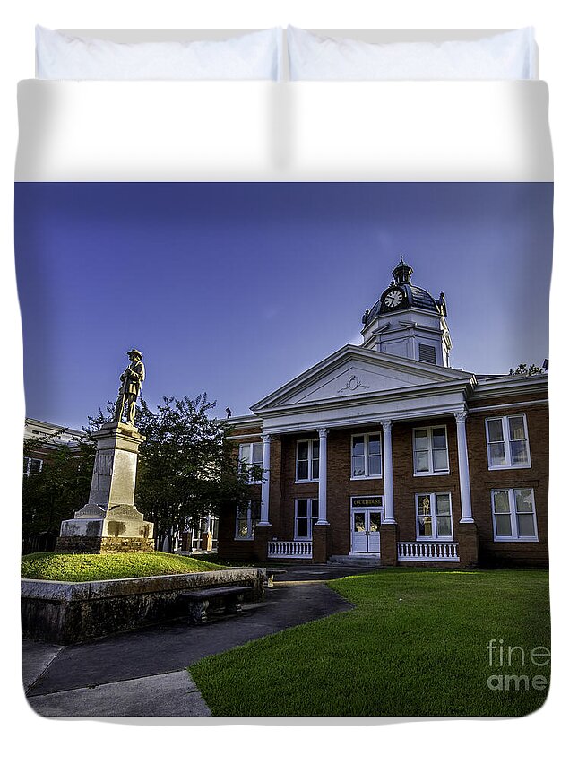 Court House Duvet Cover featuring the photograph Saint Francisville Court House by Ken Frischkorn