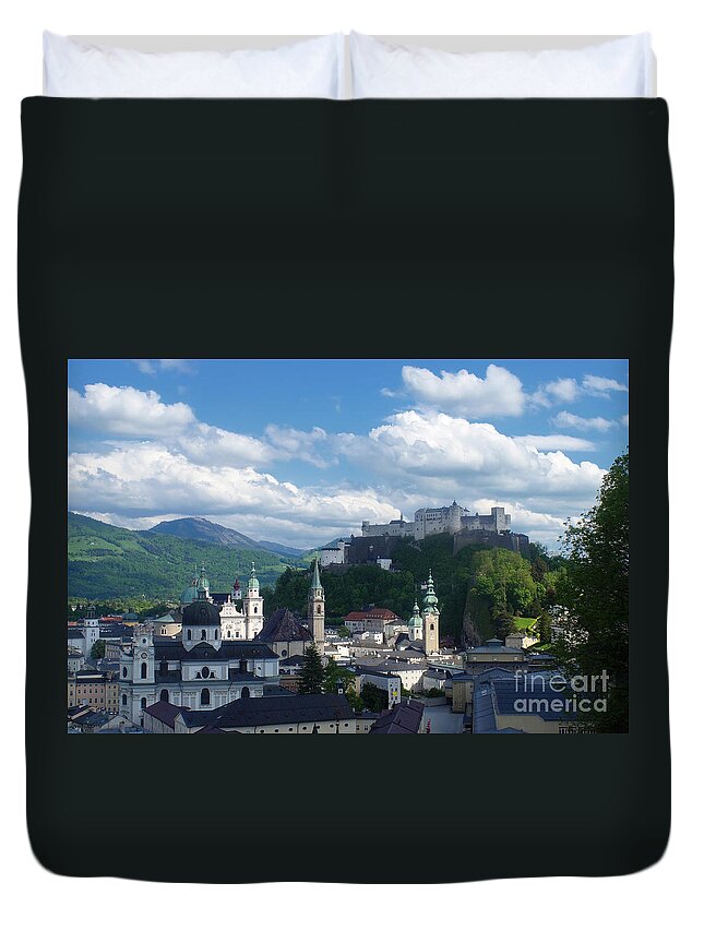 Europe Duvet Cover featuring the photograph Salzburg Austria old town 4 by Rudi Prott