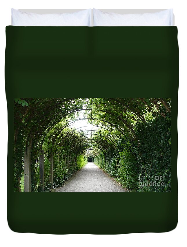 Europe Duvet Cover featuring the photograph Salzburg Garden Arbor by Carol Groenen