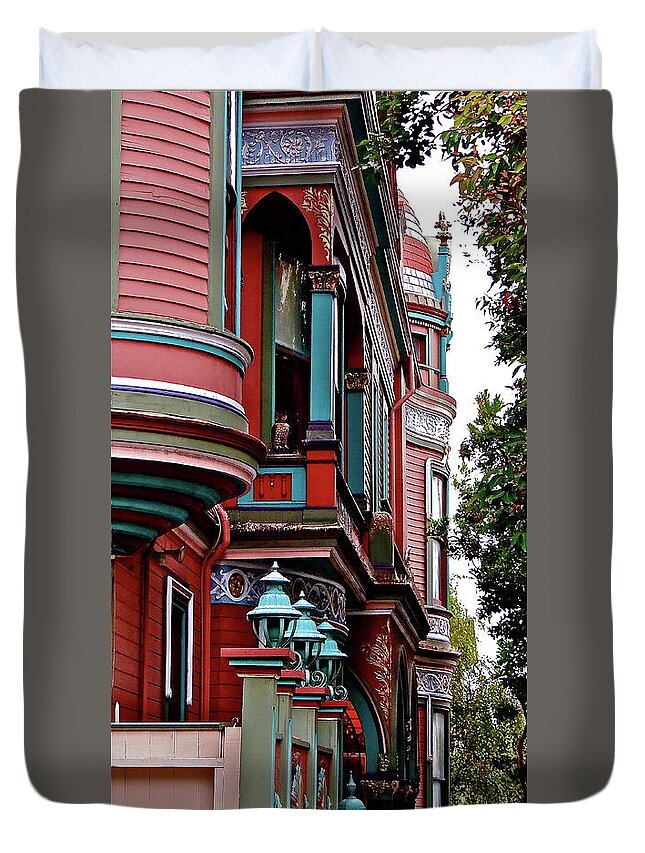 San Francisco Duvet Cover featuring the photograph San Francisco Abstract by Ira Shander
