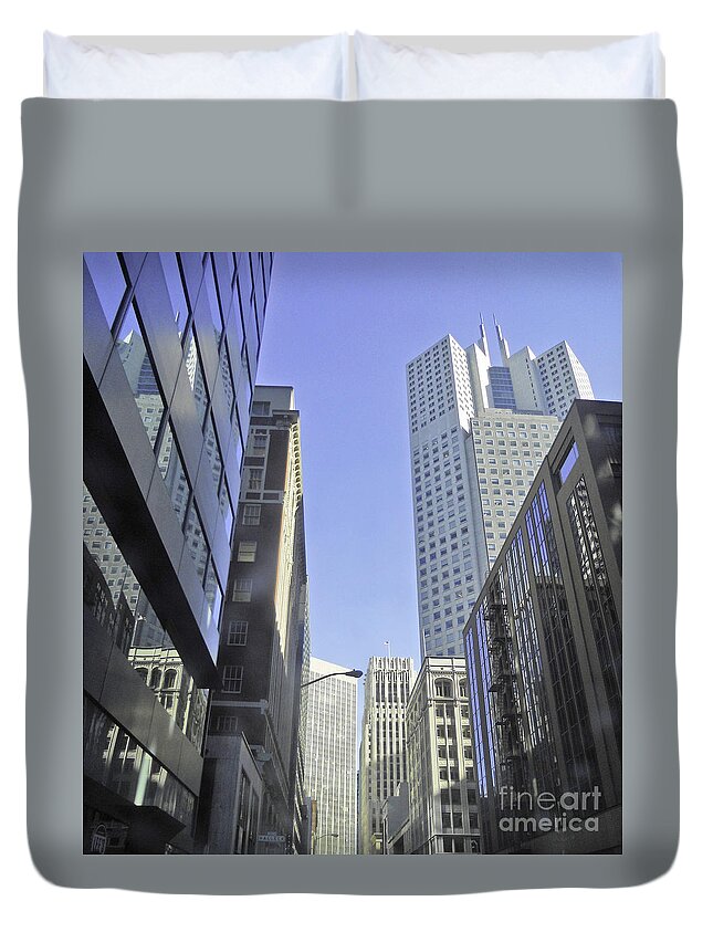 Downtown Duvet Cover featuring the photograph San Francisco Skyline by Joyce Creswell