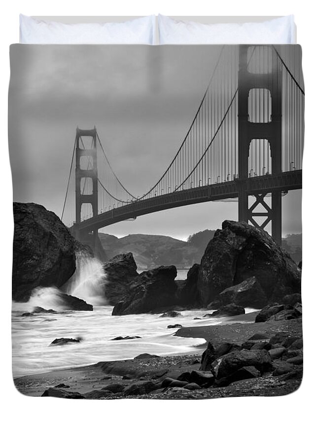 Golden Gate Duvet Cover featuring the photograph San Francisco Summer by Paul Riedinger