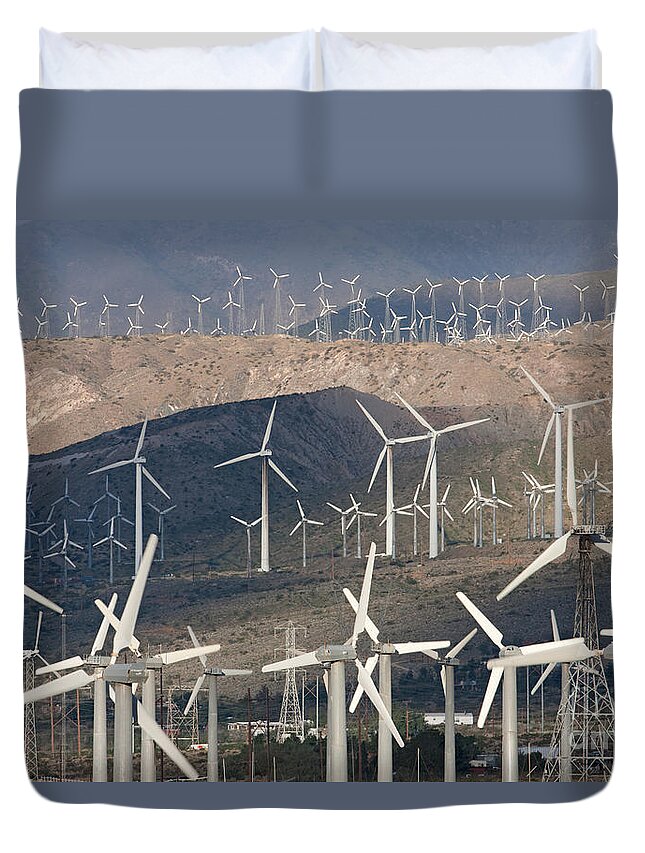 Clarence Holmes Duvet Cover featuring the photograph San Gorgonio Pass Wind Farm I by Clarence Holmes