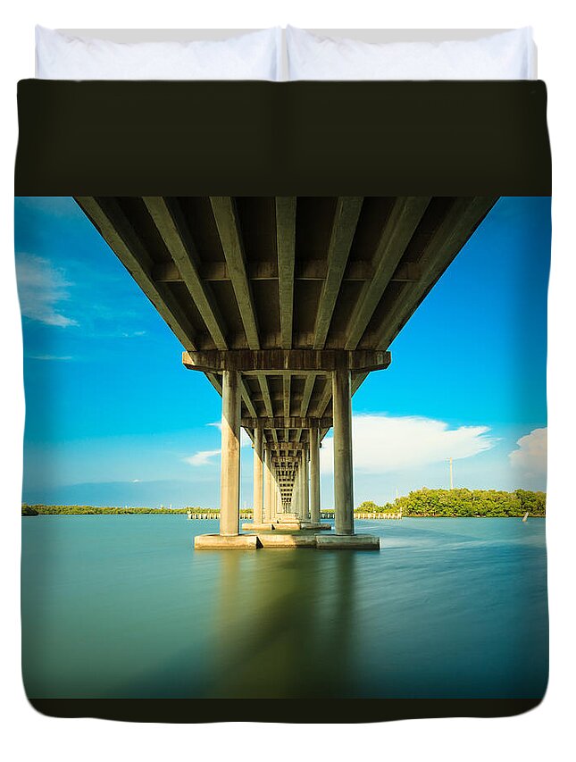 Everglades Duvet Cover featuring the photograph San Marco Bridge by Raul Rodriguez