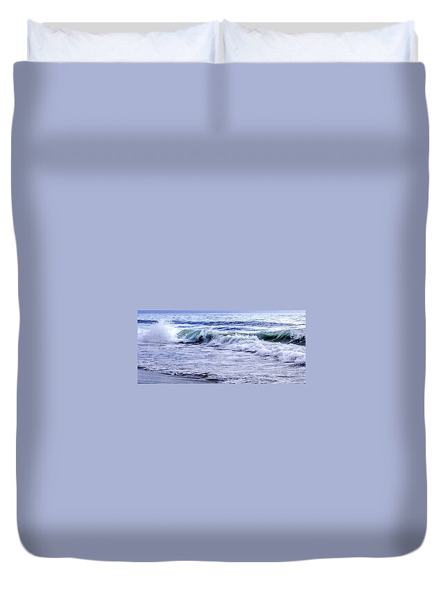 Ocean Duvet Cover featuring the photograph Sand and Surf by Janet Kopper