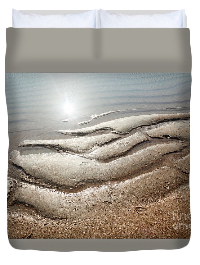 Florida Duvet Cover featuring the photograph Sand Art No. 13 by Todd Blanchard