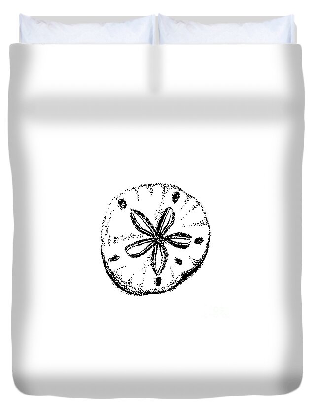 Sand Dollar Duvet Cover featuring the digital art Sand Dollar by Shelley Myers