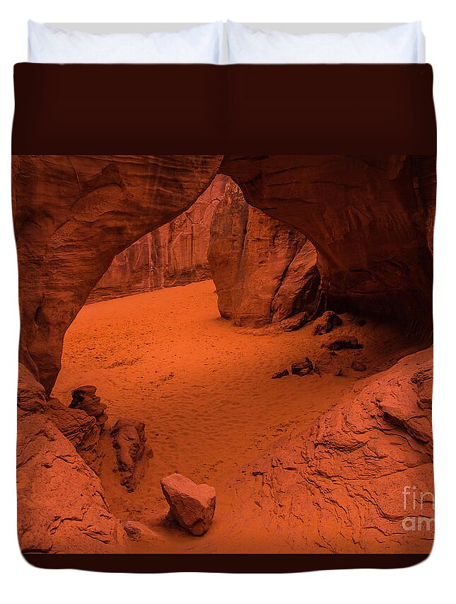 Utah Duvet Cover featuring the photograph Sand Dune Arch - Arches National Park - Utah by Gary Whitton